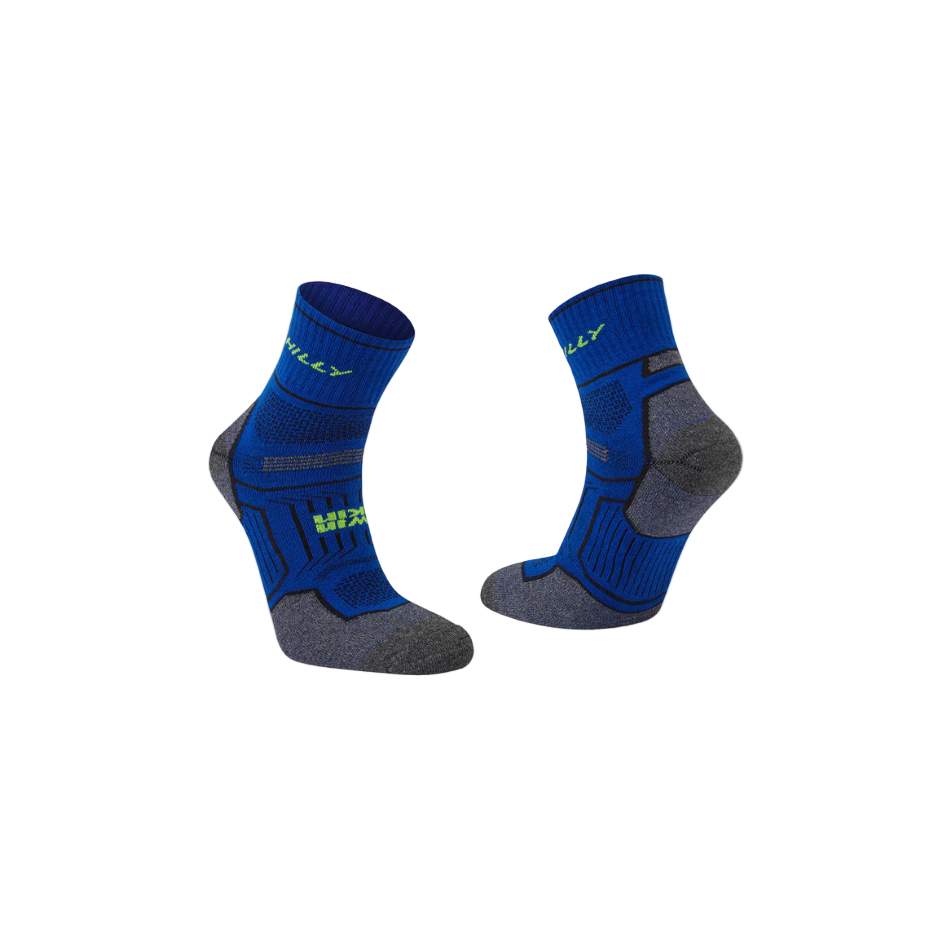Hilly Unisex Twin Skin Anklet Socks Med in Cobalt/Grey Marl SS26