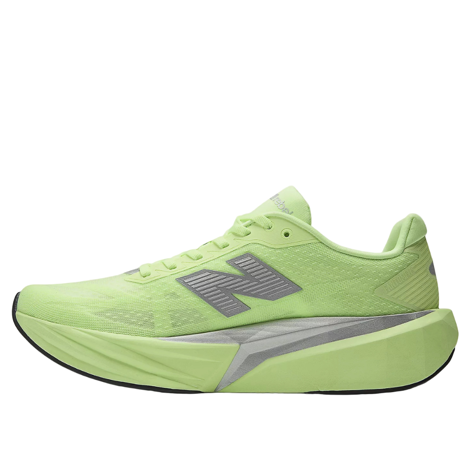 New Balance Men's Fuelcell Rebel v5 Running Shoes in Mint Flash/Lab Green/Silver Metallic AW25