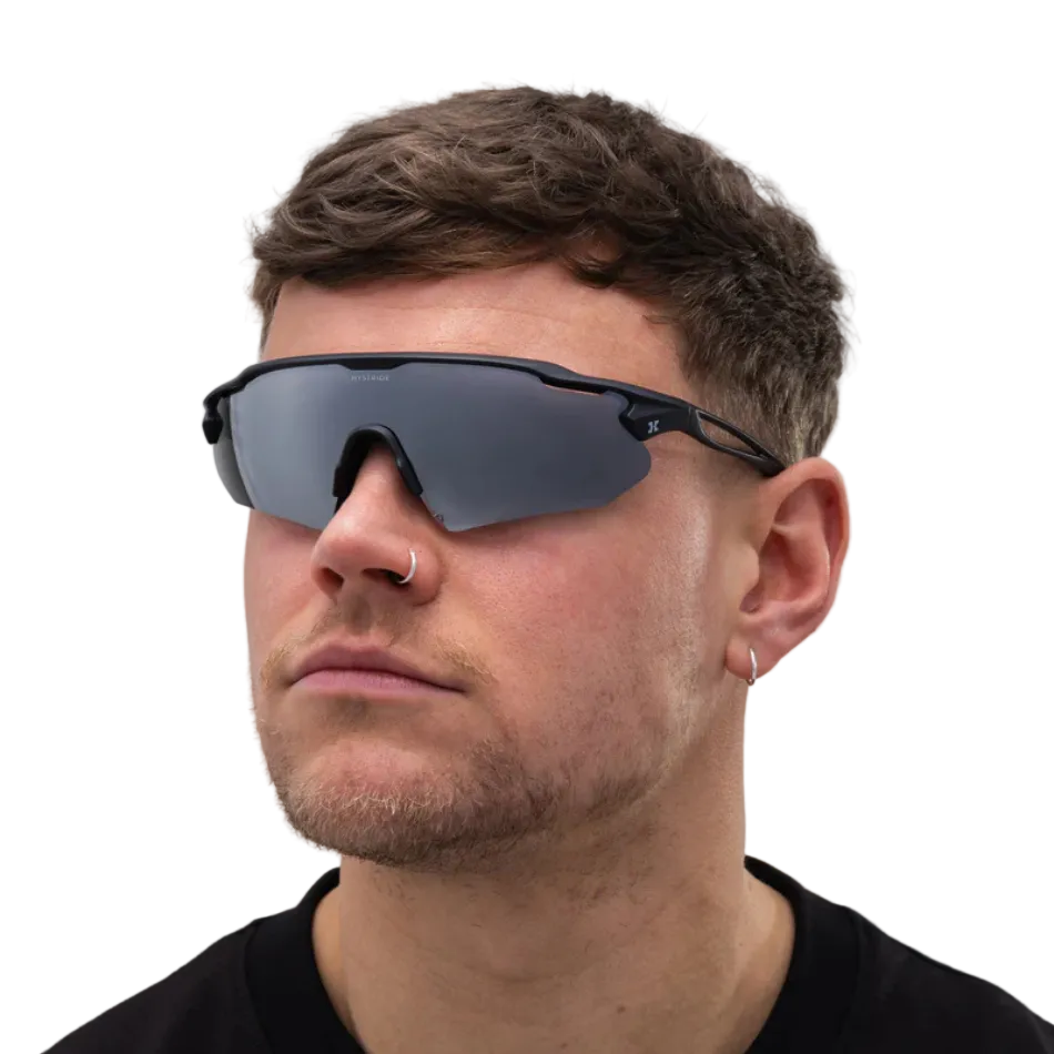 Hystride Unisex Speed Pro Sunglasses in Black/Silver