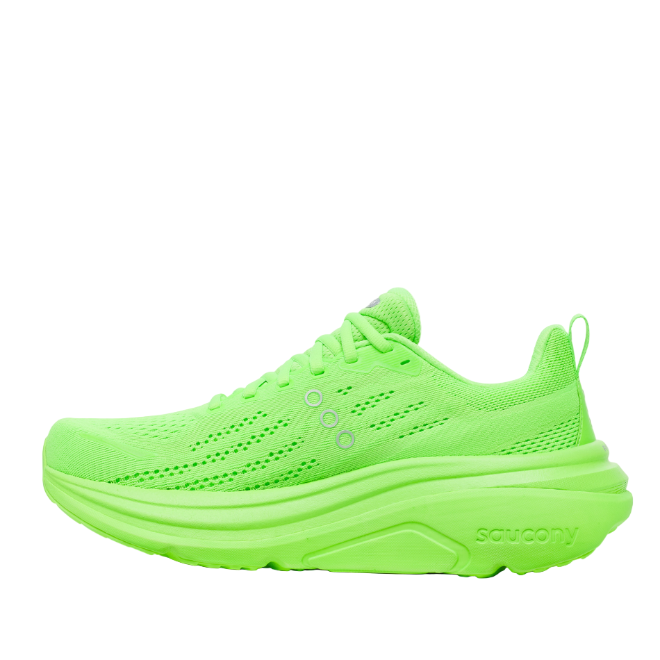 Saucony Men's Hurricane 25 Running Shoes in Silver/Slime SS26