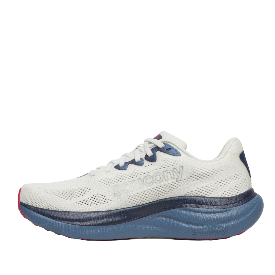 Saucony Men's Ride 19 Running Shoes in Ivory/Storm SS26