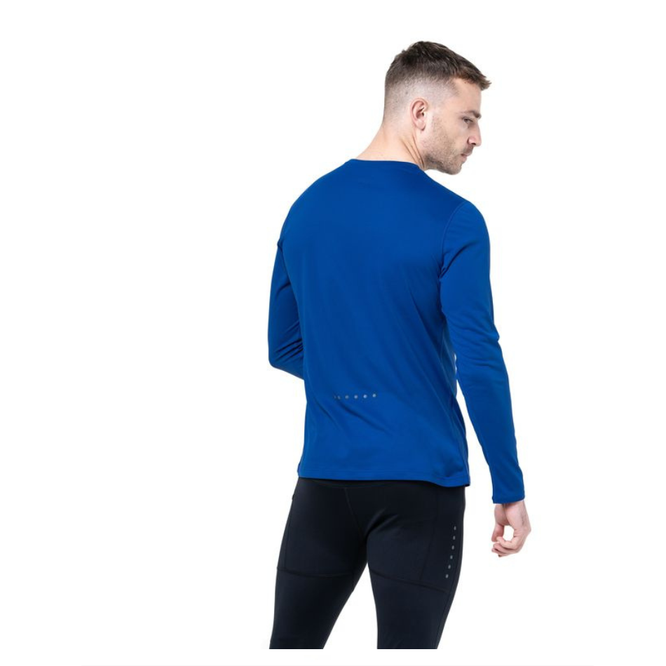 Ronhill Men's Core Long Sleeved Tee in Dark Cobalt/Bright White AW25