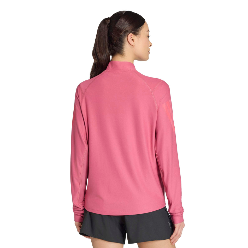 adidas Women's Adi365 Long Sleeved Zip Top in Dual Magenta AW26