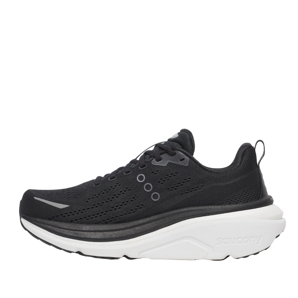 Saucony Men's Hurricane 25 Running Shoes in Black/White - Online Exclusive