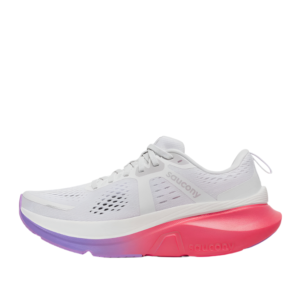 Saucony Women's Guide 18 Running Shoes in White/Crocus - Online Exclusive