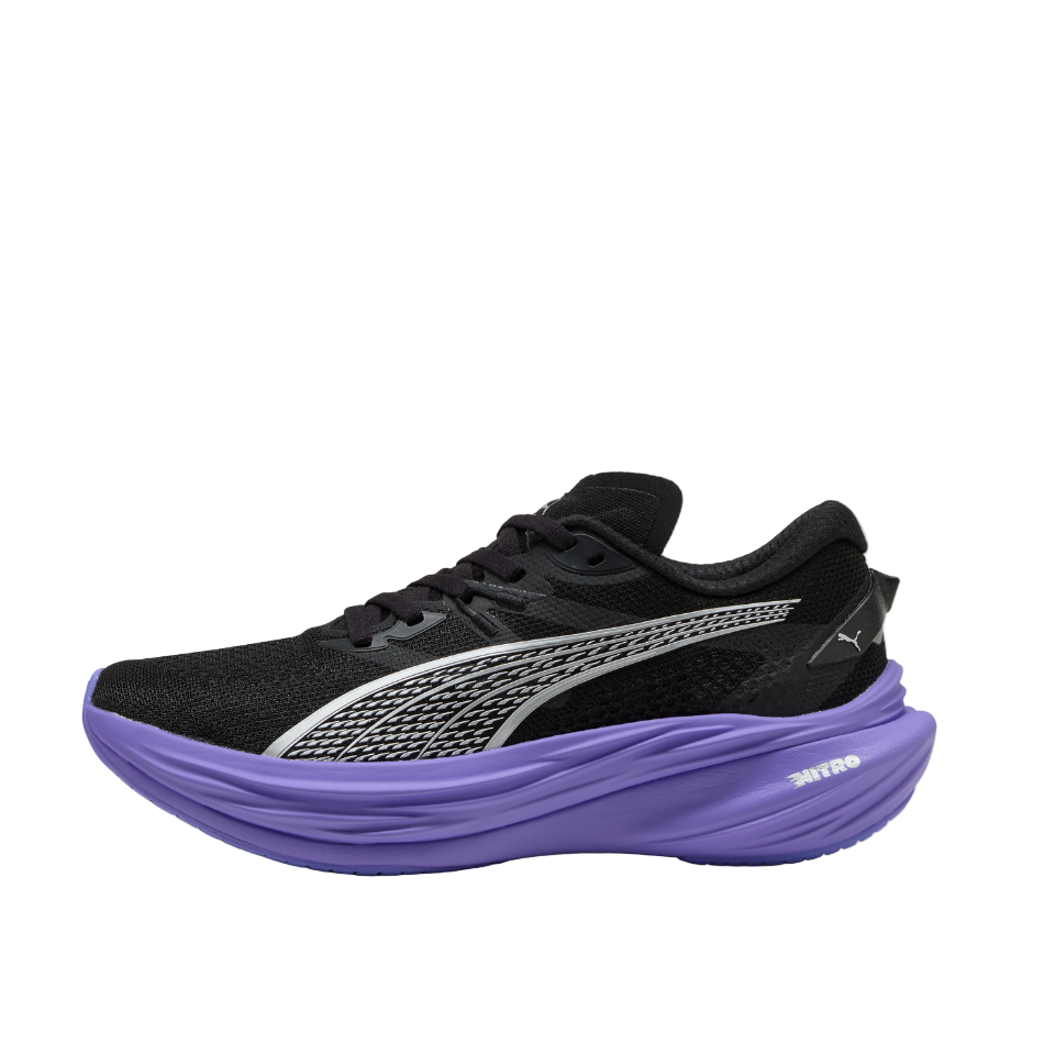 PUMA Women's Deviate NITRO 3 Running Shoes in PUMA Black/Dark Amethyst AW25