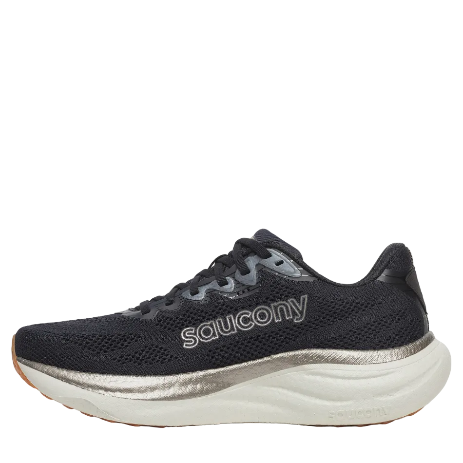 Saucony Men's Ride 19 Running Shoes in Black/Pewter - Online Exclusive