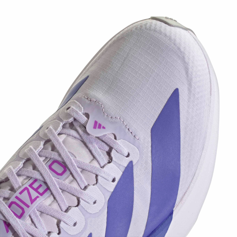 adidas Women's Adizero Evo SL Woven Running Shoes in Glory Grey/Solar Purple/Purple Tint AW26