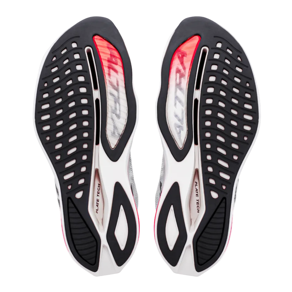 Men's Vanish Carbon 3 Running Shoes in White/Black/Fiery Coral, outsole