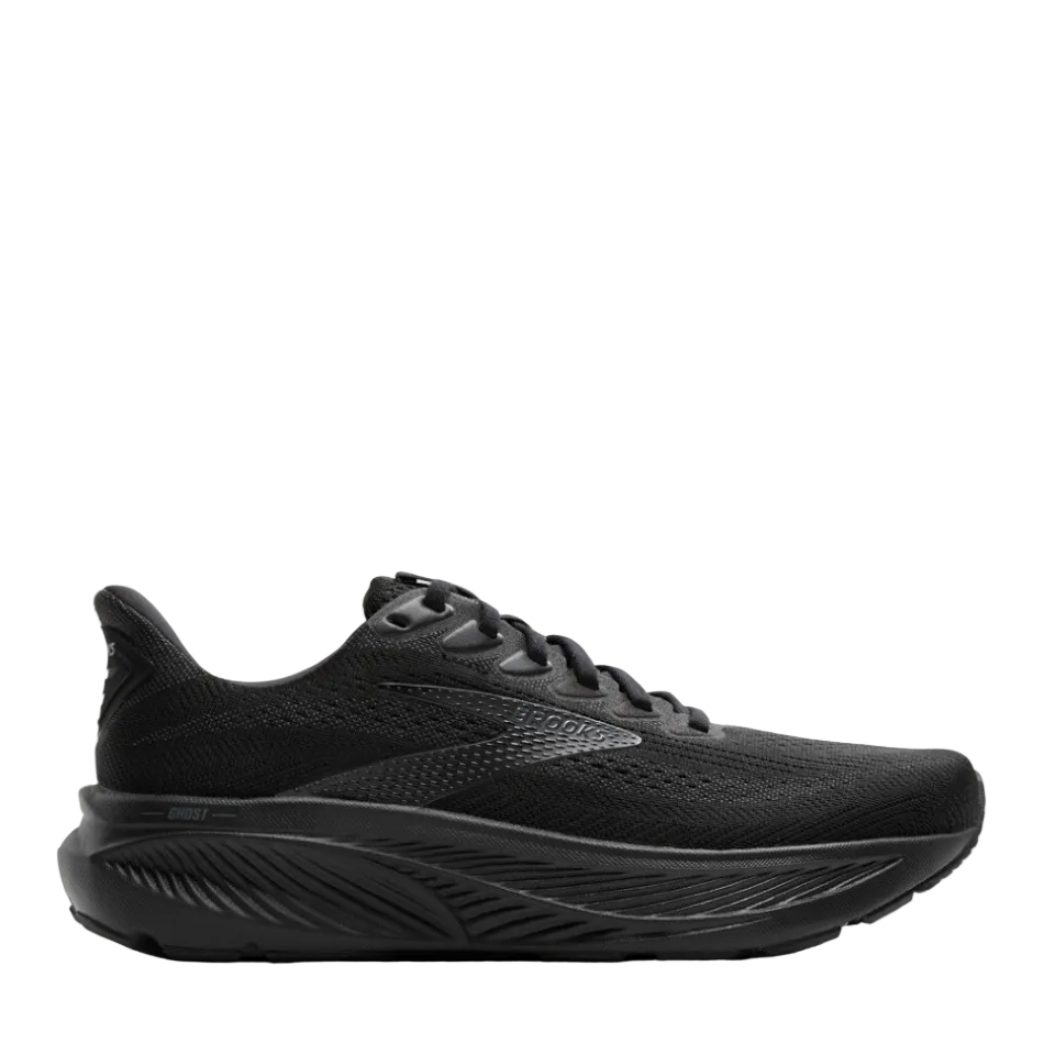 Brooks Women's Ghost 17 Wide Fit Running Shoes in Black