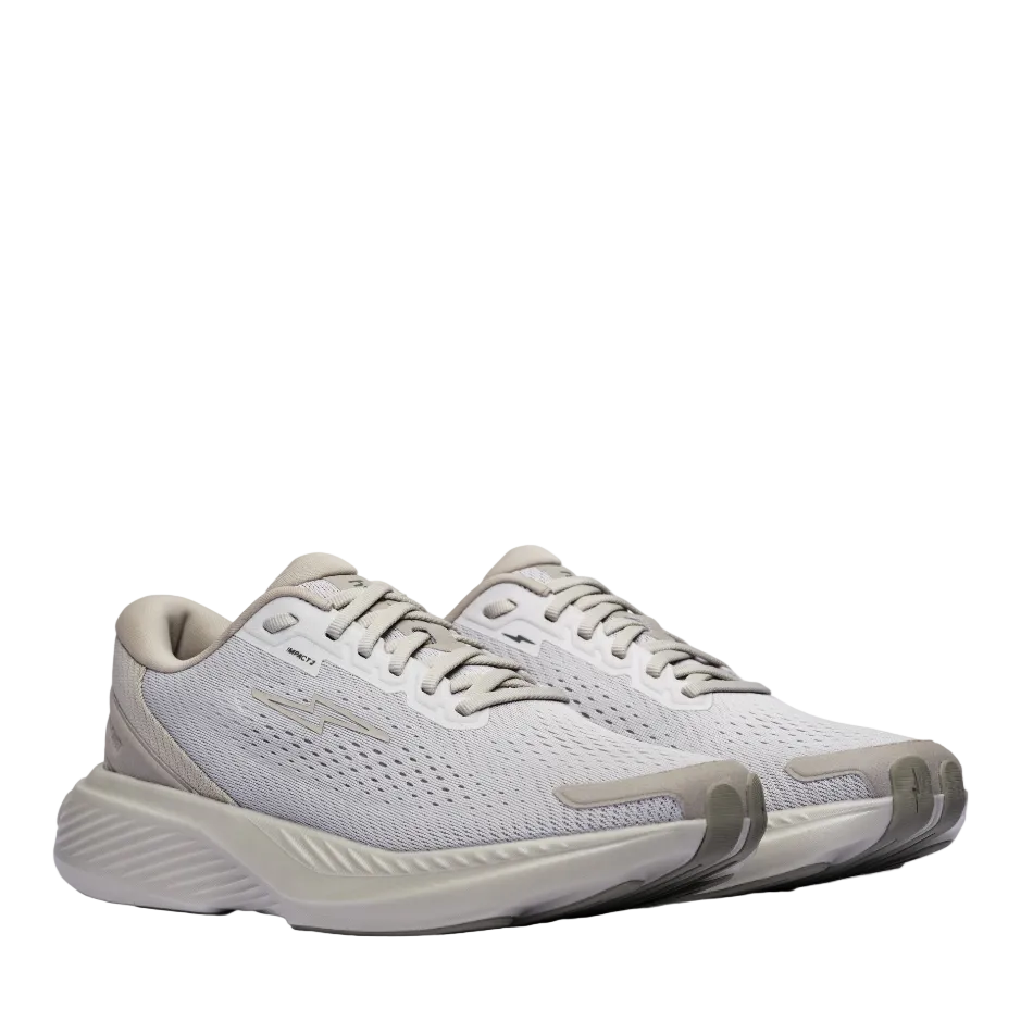 Hylo Unisex Impact 2 Running Shoes in Stone, side angle