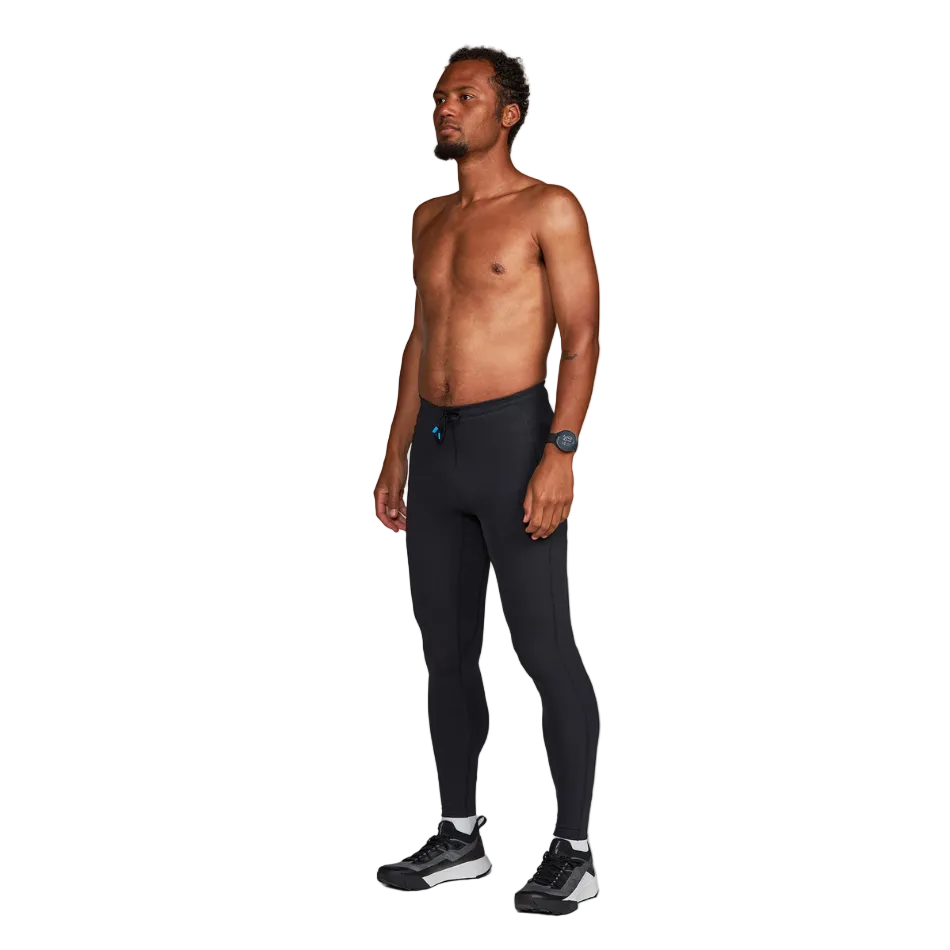 Janji Men's Trail Tight in Midnight, side angle