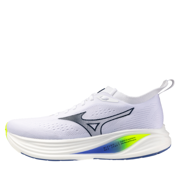 Mizuno Men's Neo Zen 2 Running Shoes in White/Estate Blue/Lightening Yellow SS26