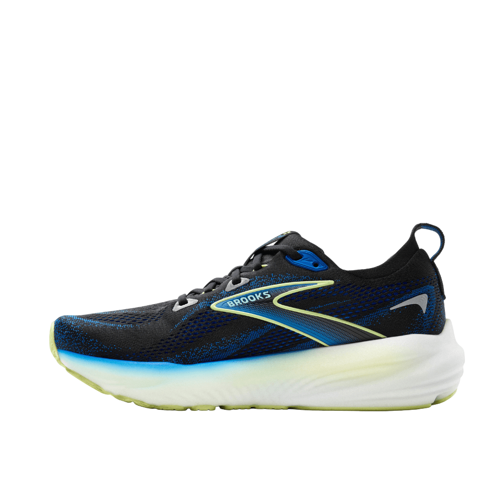 Brooks Shoes Brooks Men's Glycerin GTS 22 Running Shoes in Black/Cobalt/Neo Yellow SS25 - Up and Running