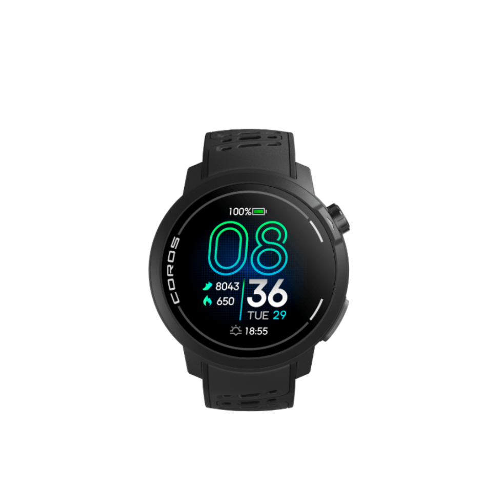 Coros Pace Pro GPS Sport Watch with a Silicone Band in Black – Up