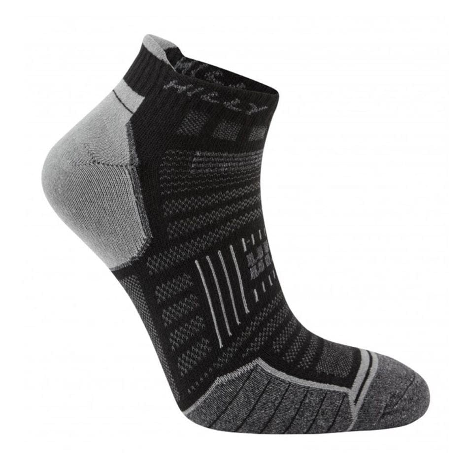Hilly Accessories S Hilly Twin Skin Socklet Black/Grey - Up and Running