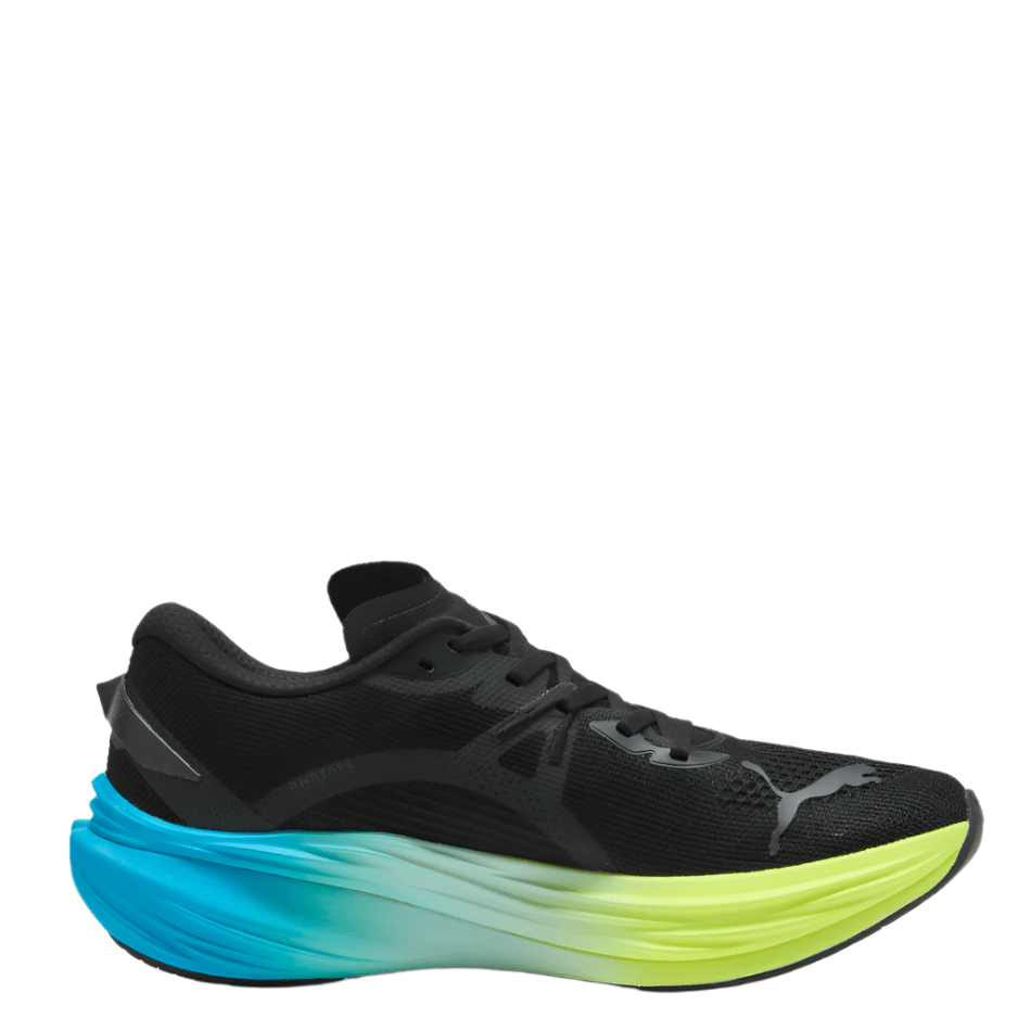 PUMA Men's Deviate NITRO Running Shoes in Puma Black/Speed Blue