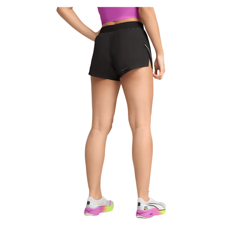 PUMA Clothing Puma Women's Raceday Ultraweave 3" Split Short in Puma Black SS25 - Up and Running