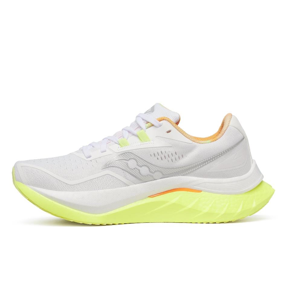 Saucony Shoes Saucony Women's Endorphin Speed 4 Running Shoes in White/Sunny SS25 - Up and Running