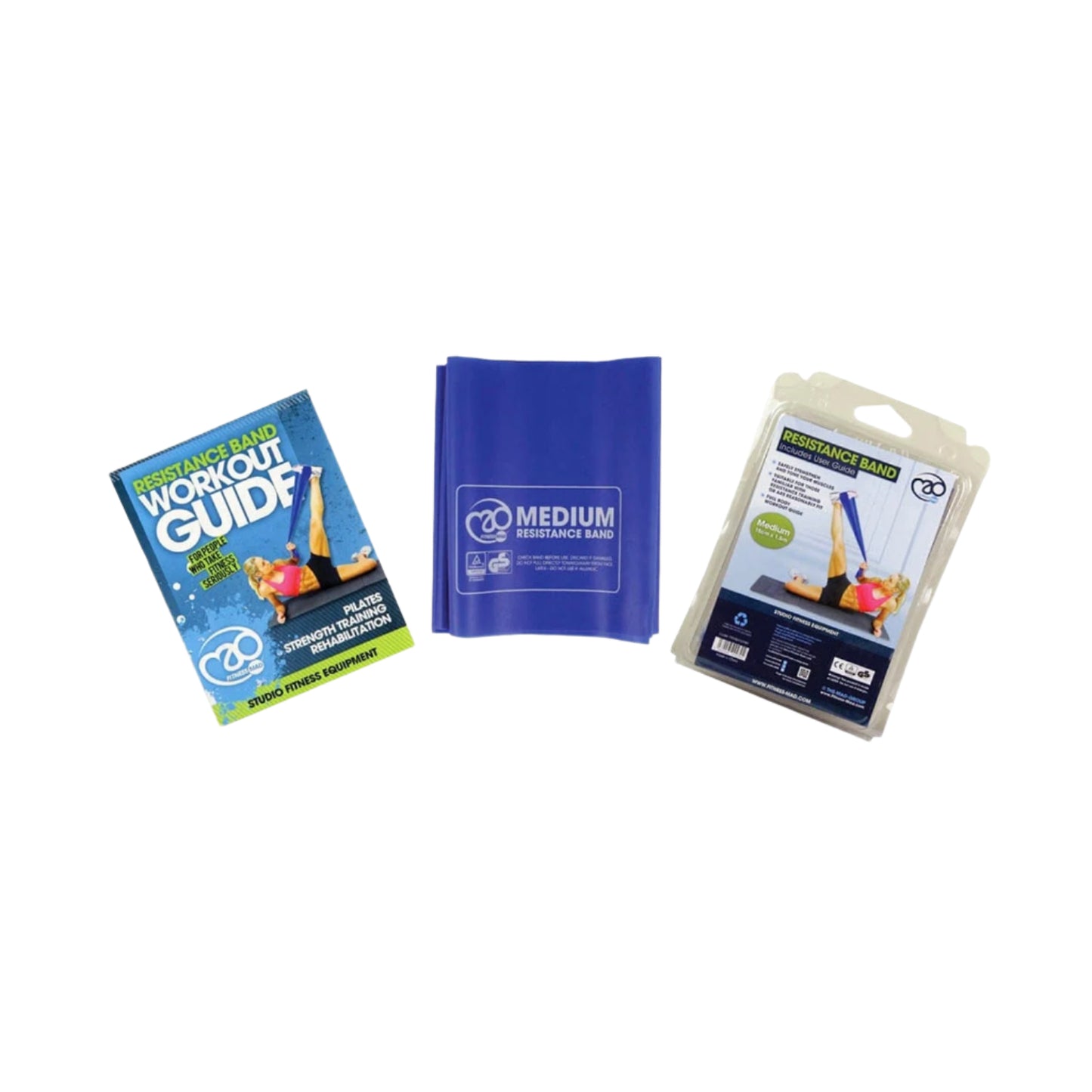 Fitness Mad Accessories Fitness Mad Resistance Band Medium and Guide - Up and Running