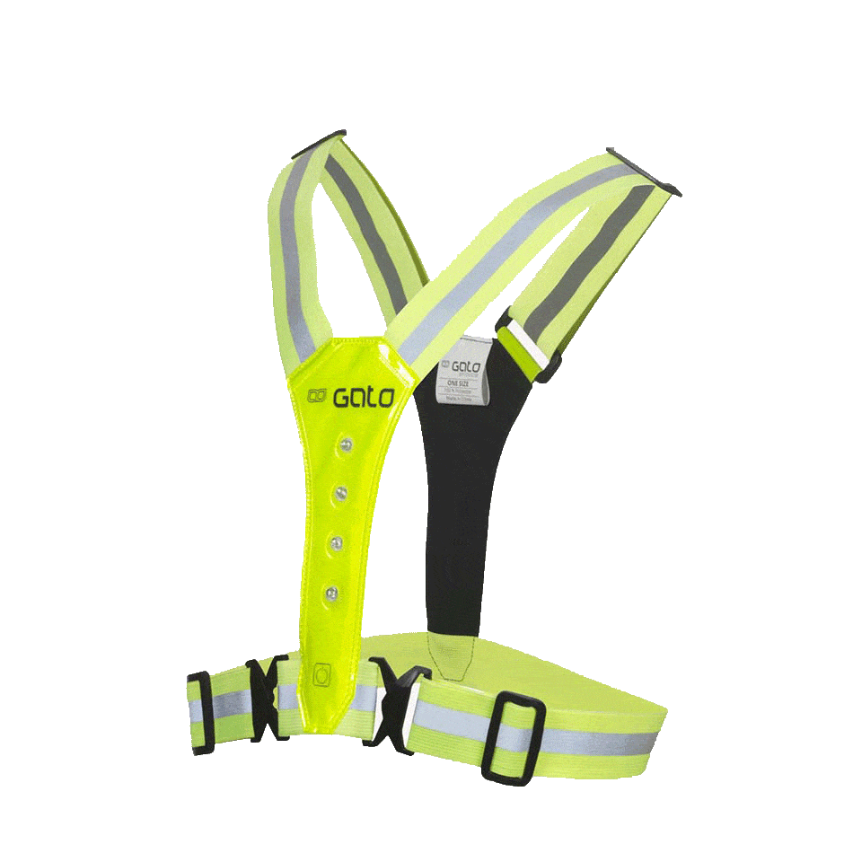 Gato Accessories Gato LED Safer Sport Vest Neon Yellow (USB Rechargeable) - Up and Running