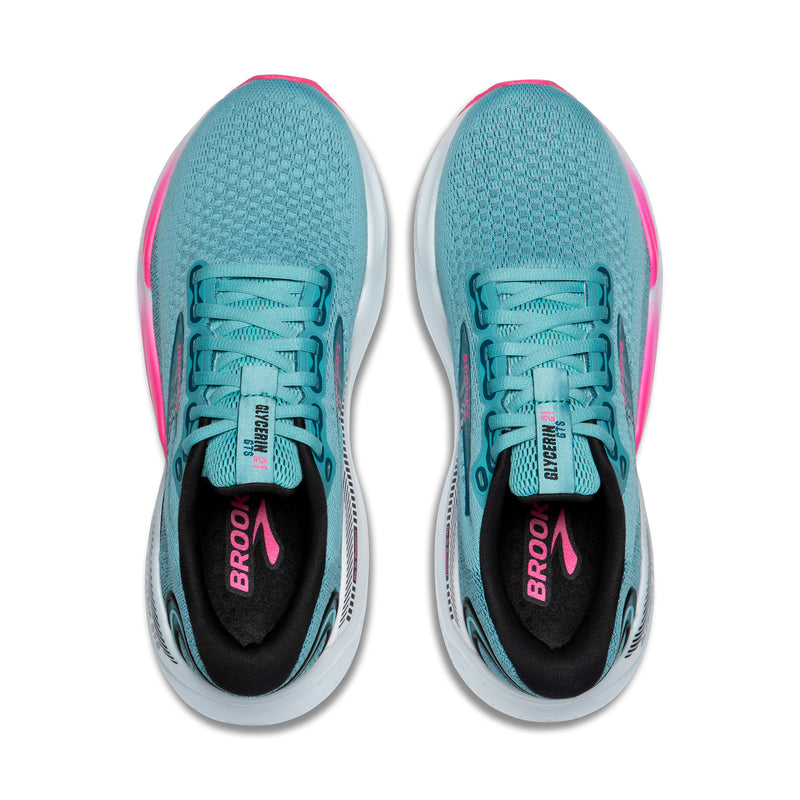 Brooks Glycerin GTS 21 Women's Running Shoes AW24 Moroccan Blue/Aqua/Pink