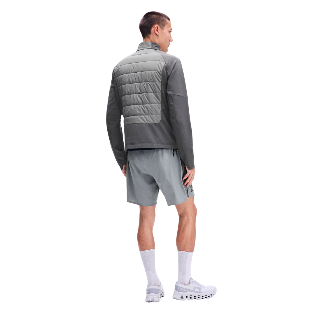 On Men's Weather Hybrid Jacket in Eclipse/Ember AW26