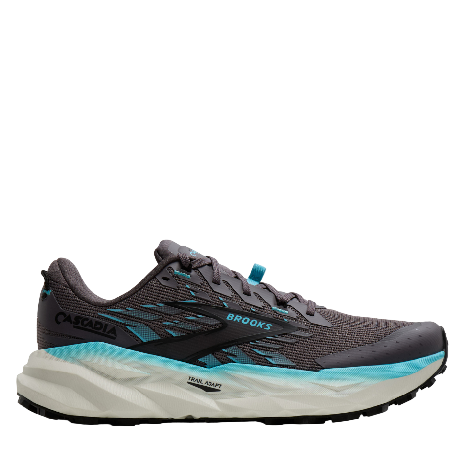 Brooks Women's Cascadia 19 Trail Running Shoes in Rabbit/Black/Bluefish SS26