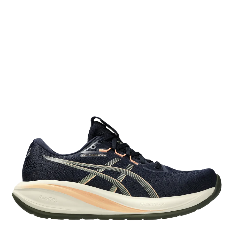 ASICS Men's CEL-CUMULUS 28 Running Shoes in Midnight/Khaki Green AW26