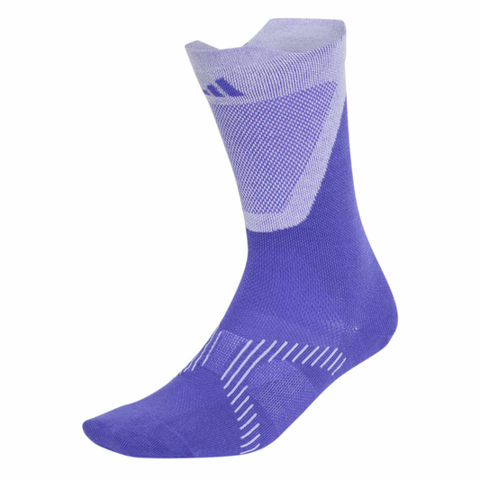 adidas Unisex Running Light Crew Socks in Solar Purple/White AW26