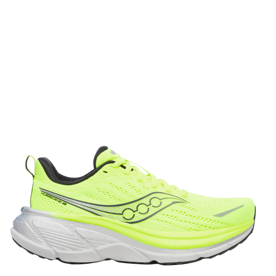 Saucony Men's Hurricane 25 Running Shoes in Citron/Black - Online Exclusive