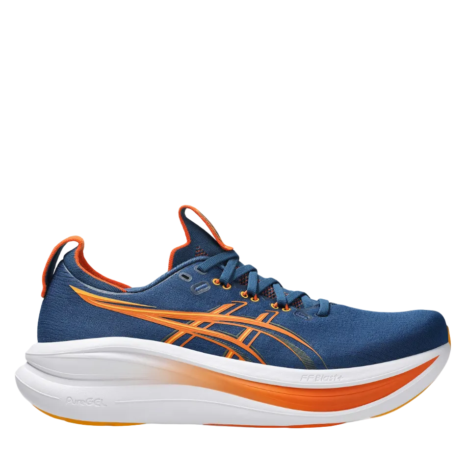 ASICS Men's GEL-NIMBUS 28 Running Shoes in Twilight Blue/Anzu SS26