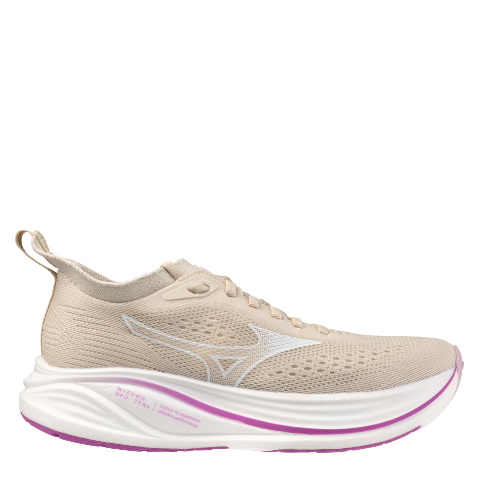 Mizuno Women's Neo Zen 2 Running Shoes in Summer Sand/White/Cattleya Orchid SS26