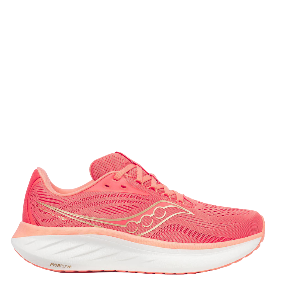 Saucony Women's Ride 18 Running Shoes in Coral/Salmon