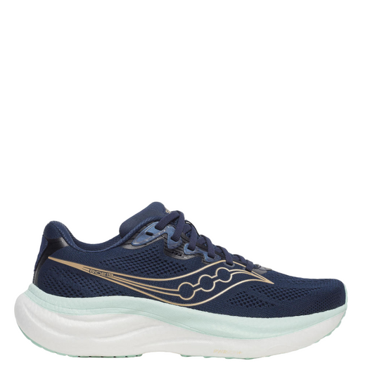 Saucony Women's Ride 19 Running Shoes in Navy/Aqua SS26