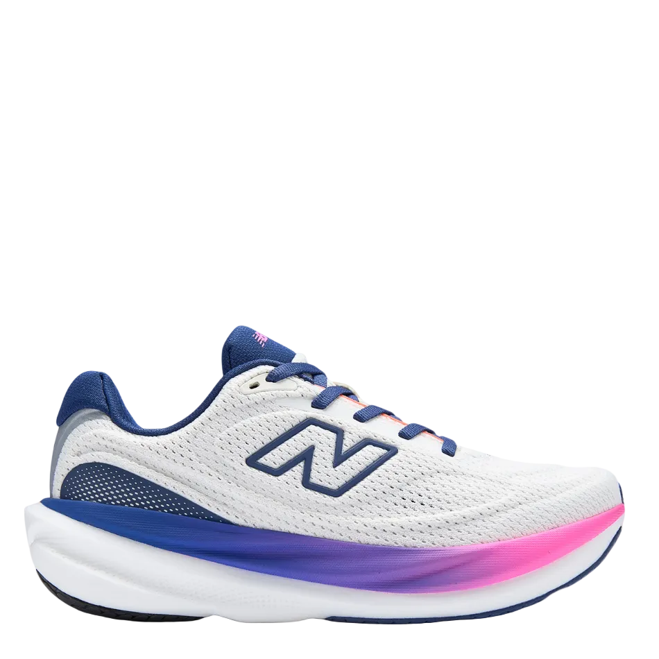 New Balance Women's 1080 v15 Running Shoes in Sea Salt/Glint Blue/Silver Metallic/Fairweather Blue SS26
