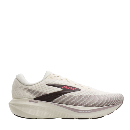 Brooks Women's Ghost Amp Running Shoes in Arctic Wolf/Dove/Pink AW26