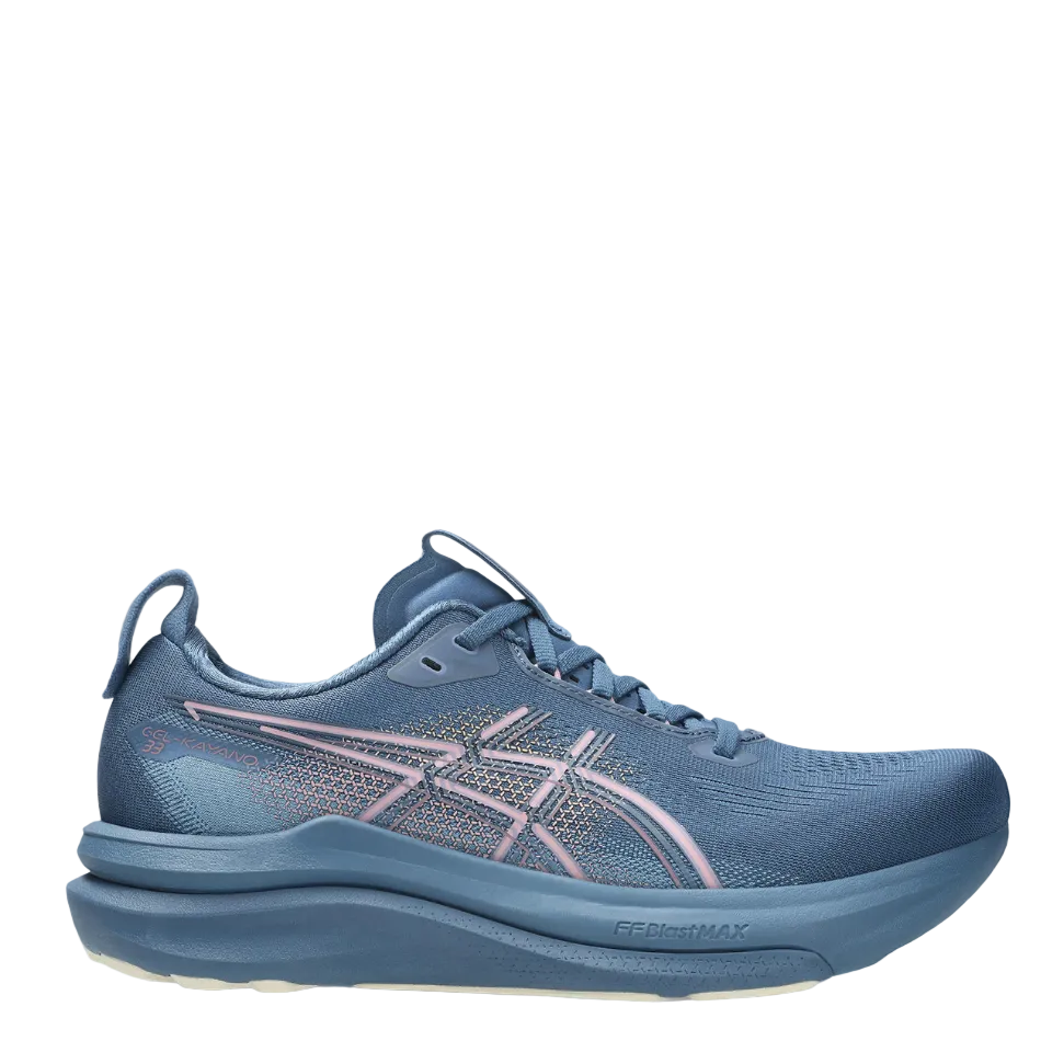 ASICS Women's GEL-KAYANO 33 Running Shoes in Grand Shark/Taro Purple AW26