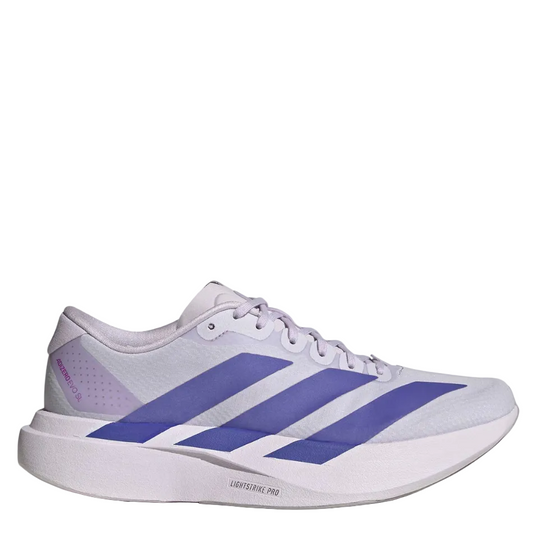 adidas Women's Adizero Evo SL Woven Running Shoes in Glory Grey/Solar Purple/Purple Tint AW26