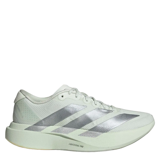 adidas Women's Adizero Evo SL Woven Running Shoes in Crystal Jade/Tech Grey Met./Wonder Silver AW26