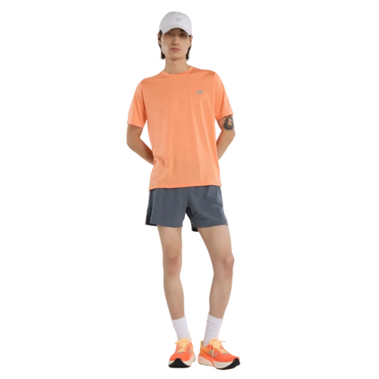 New Balance Men's Athletics T-Shirt in Tangerine Heat SS26