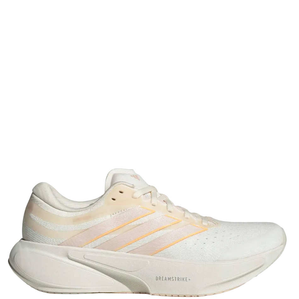 adidas Women's Supernova Solution 3 Running Shoes in Chalk White/Acid Orange/Wonder Quartz AW26