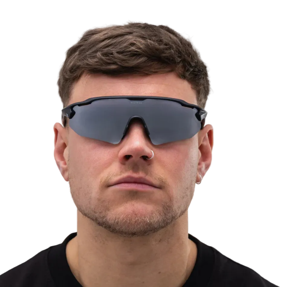 Hystride Unisex Speed Pro Sunglasses in Black/Silver