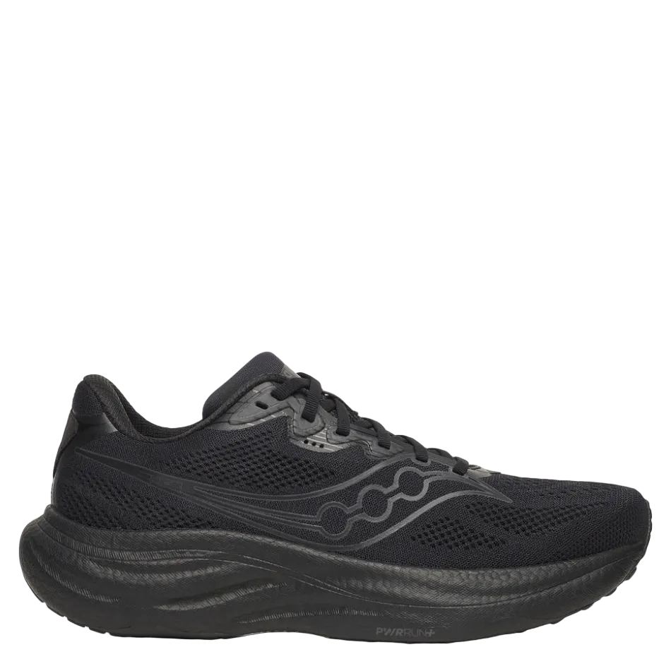 Saucony Men's Ride 19 Running Shoes in Triple Black AW26