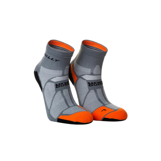 Hilly Unisex Marathon Fresh Anklet Socks Min in Granite/Orange SS26