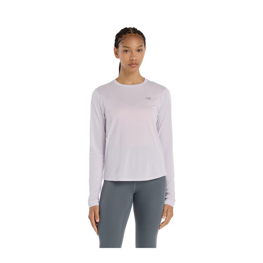 New Balance Women's Athletics Long Sleeve in Taro Heather AW25