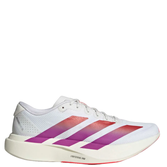 adidas Men's adizero Evo SL Woven Running Shoes in FTWR White/Lucid Red/Crystal White AW26