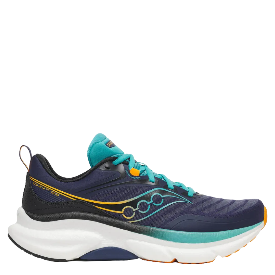 Saucony Men's Omni ST 23 Running Shoes in Naval/Tranquil AW26