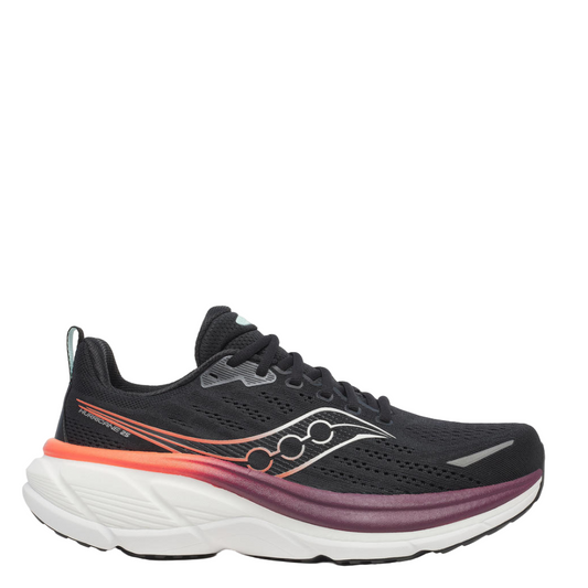 Saucony Men's Hurricane 25 Running Shoes in Black/Crimson SS26