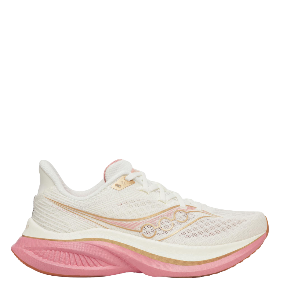 Saucony Women's Endorphin Speed 5 Running Shoes in Ivory/Mauve SS26